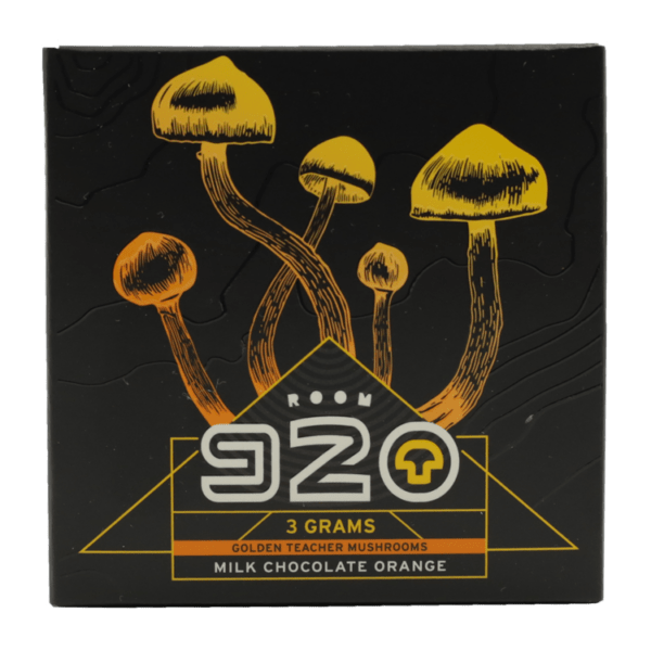 Room 920 - Mushroom Chocolate Bar - Milk Chocolate Orange - 3 grams | Micro Zoomiez Canada