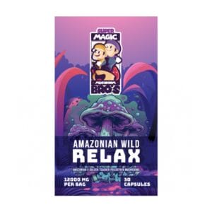 Super Magic Mushroom Bro’s - Amazonian Wild RELAX - 400MG Capsules | Micro Zoomiez Canada